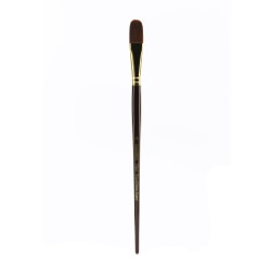 Winsor & Newton Galeria Long-Handle Paint Brush, Size 18, Filbert Bristle, Polyester, Burgundy