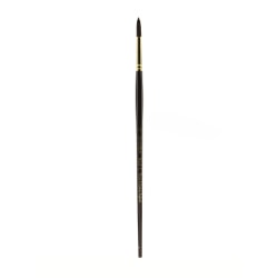 Winsor & Newton Galeria Long-Handle Paint Brush, Size 12, Round Bristle, Polyester, Burgundy