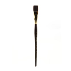 Winsor & Newton Galeria Short-Handle Paint Brush, 3/4", One-Stroke Bristle, Polyester, Burgundy