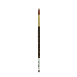 Winsor & Newton Galeria Short-Handle Paint Brush, Size 8, Round Bristle, Polyester, Burgundy