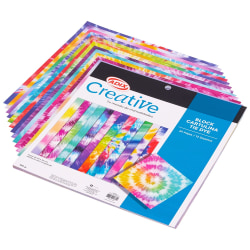 Creative Block Cardstock Paper, 12" x 12", Tie Dye, Pack Of 24 Sheets