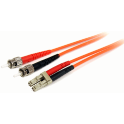 StarTech.com 2m Fiber Optic Cable  - LSZH - LC/ST - OM1 - LC to ST Fiber Patch Cable  - 2m LC/ST Fiber Optic Cable - 2 m LC to ST Fiber Patch Cable - 2 meter LC to ST Fiber Cable