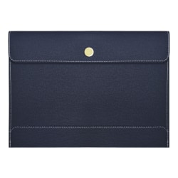 TUL™ Vegan Leather Document Envelope With Snap Closure, Letter Size, Navy