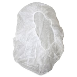 Genuine Joe Nonwoven Bouffant Cap - Recommended for: Hospital, Laboratory - 21" Stretched Diameter - Polypropylene - White - 1000 / Carton