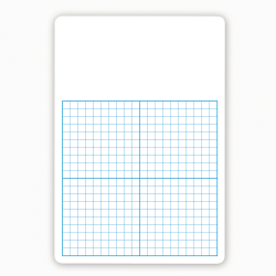 Flipside 1/2" Graph Dry-Erase Board Class Pack, 16" x 11" x 1/16", White/Blue, Pack Of 12