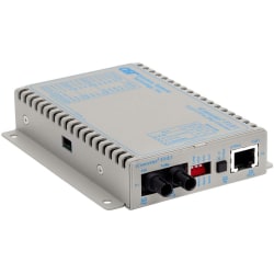iConverter T1/E1 Fiber Media Converter RJ48 ST Multimode 5km - 1 x T1/E1; 1 x ST Multimode; Wall-Mount Standalone; US AC Powered; Lifetime Warranty