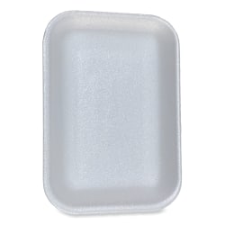 GEN Meat Trays, #2, 1-1/8"H x 8-1/2"W x 6-1/16"D, White, Pack Of 500 Trays