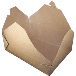 Biopak Food Containers, 8" x 6" x 3", Kraft, Case Of 200