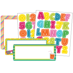 Carson-Dellosa Colorful Chalkboard Variety Sticker Pack, School Pop, Multicolor, Pack Of 197