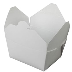 Biopak Food Containers, 4" x 4" x 2", White, Case Of 450