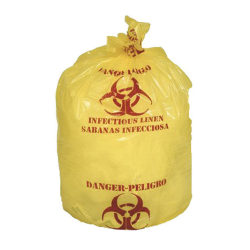 Pinnacle Disinfecting Liners, 38 Gallon, 30" x 41", Yellow, Case Of 250