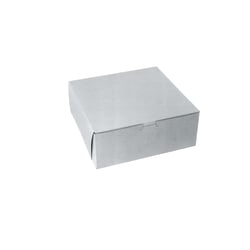 Cake Boxes, 10" x 10" x 4", White, Case Of 100