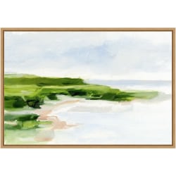 Amanti Art Blush Sandy Beach I by Ethan Harper Framed Canvas Wall Art Print, 16"H x 23"W, Natural