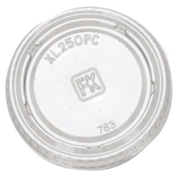 Plastic Lids For PC150 And PC200 1.5 Oz Squat Food Portion Cups, Clear, Tube Of 125
