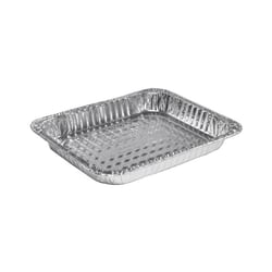HFA Half Size Foil Pans, 107 Oz, 12 3/4" x 10 3/8" x 2 3/16", Silver, Carton Of 100
