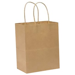 Duro Bag Novolex™ Paper Shopping Bags, 10 1/4"H x 8"W x 4 1/2"D, Kraft, Carton Of 250