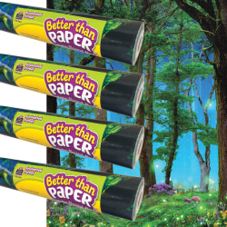 Teacher Created Resources Better Than Paper Bulletin Board Roll, 4' x 12', Enchanted Forest, 4-Pack