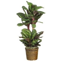 Nearly Natural 45" Silk Maranta Plant With Basket