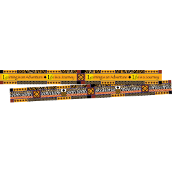 Barker Creek Double-Sided Straight-Edge Border Strips, 3" x 35", Africa, Pack Of 12