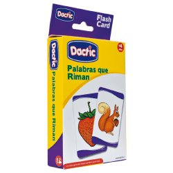 Dactic Words That Rhyme Flashcards, 5" x 13/16", All Ages, Set Of 56 Flashcards