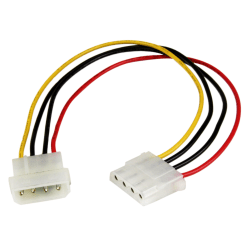 StarTech 12in LP4 Power Extension Cable - M/F