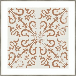 Amanti Art Ceramic Tile III by Melissa Wang Wood Framed Wall Art Print, 33"H x 33"W, White
