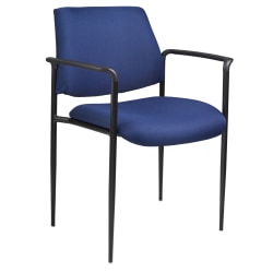 Boss Office Products Mesh-Back Stackable Chair, Blue