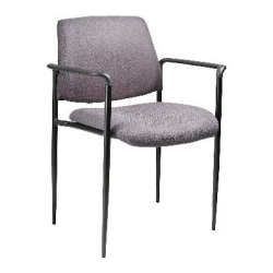 Boss Office Products Stackable Fabric Chair, Gray