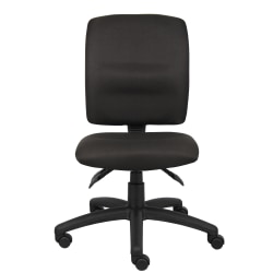Boss Office Products Multi-Function Ergonomic Fabric High-Back Task Chair, Black
