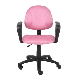 Boss Office Products Microfiber Armless Task Chair, Pink