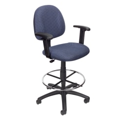 Boss Office Products Drafting Stool, Adjustable Arms