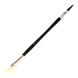 Winsor & Newton Artists' Oil Paint Brush, Size 8, Filbert Bristle, Hog Hair, Black