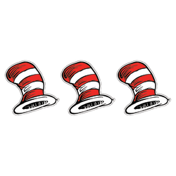 Eureka School Paper Cut Outs, 5", The Cat in the Hat, 36 Cut Outs Per Pack, Set Of 3 Packs
