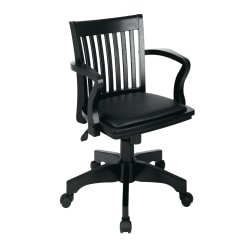 OSP Designs Deluxe Bankers Chair, Black
