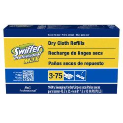 Swiffer Professional Max Dry Refill Cloth Dusting Pads, 16 Cloths Per Box