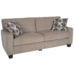 Serta® RTA Santa Cruz Collection Fabric Sofa, 78"W, Platinum