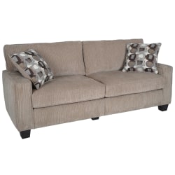 Serta® RTA Santa Cruz Collection Fabric Sofa, 73"W, Platinum