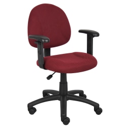 Boss Office Products Posture Mid-Back Task Chair, Black/Burgundy