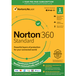 Norton™ 360 Standard, For 1 Device, 1-Year Subscription, Product Key