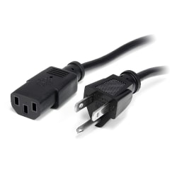 StarTech.com 3ft (1m) Heavy Duty Power Cord, NEMA 5-15P to C13, 15A 125V, 14AWG, Replacement AC Computer Power Cord, PC Power Supply Cable