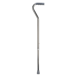 Brazos DMI® Adjustable Offset-Handle Aluminum Walking Cane, 31" - 40", Silver