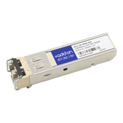 AddOn Cisco GLC-SX-MM Compatible SFP Transceiver - SFP (mini-GBIC) transceiver module - GigE - 1000Base-SX - LC multi-mode - up to 1800 ft - 850 nm - for Cisco 38XX; ASA 55XX; Catalyst ESS9300; Integrated Services Router 11XX
