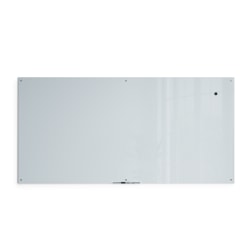 U Brands® Magnetic Glass Dry-Erase Board, 96" X 48", White Frosted Surface, Frameless, Actual Size 95" X 47" (4148U00-01)