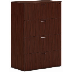 HON Mod HLPLLF3620L4 Lateral File - 36" x 20" x 53" - 4 Drawer(s) - Finish: Traditional Mahogany