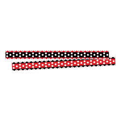 Barker Creek Double-Sided Border Strips, 3" x 35", Just Dotty, Set Of 24