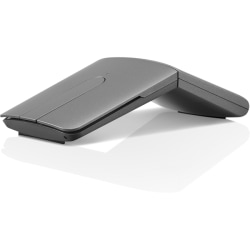 Lenovo YOGA Mouse with Laser Presenter - Optical - Wireless - Bluetooth/Radio Frequency - 2.40 GHz - Iron Gray - USB - 1600 dpi - Touch Scroll - 4 Button(s)