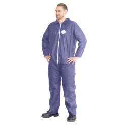 Hospeco ProWorks® Polypropylene Disposable Coveralls, 2X, Blue, Pack Of 25 Coveralls