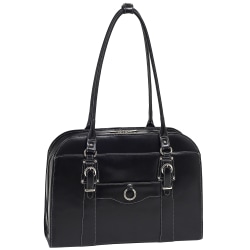 McKleinUSA Hillside Leather Ladies' Briefcase, Black