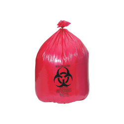 Medline High-Density Biohazard Liners, 45 Gallon, Red, Case Of 250