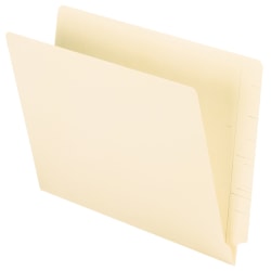 Pendaflex® 2-Ply End-Tab Folders, Letter Size, 3/4" Expansion, Straight-Cut Tab, Manila, Box Of 100